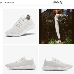 Allbirds 1 Women's Tree Runners - Chalk (White Sole) - 8